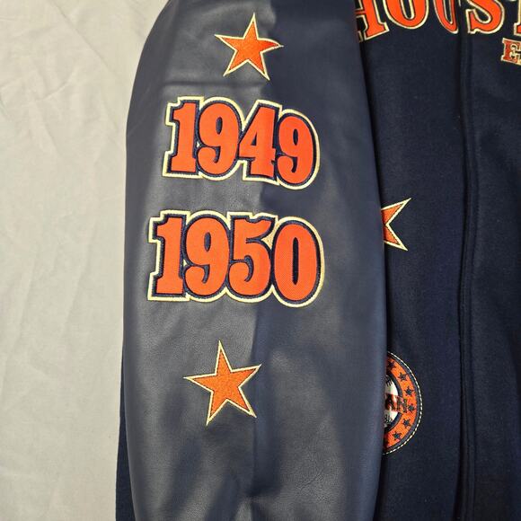 HeadGear Classics Nostalgia Co. Sz 2XL Houston Black Eagles Varsity Jacket - Picture 7 of 9